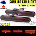 2X Tray Back Ute LED Tail Lights Sequential Turn Signal Slim Strip Trailer Truck