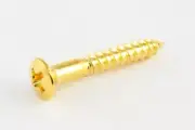 NEW - Strap Button Screws (4), Phillips Head - GOLD