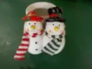 Pair of Snowmen Tea Light (SM T-7)