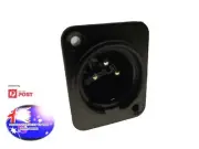 From OZ Quality 1/2/5PC XLR 3 Pin Male Solder Rack Panel Mount Terminal Black T2