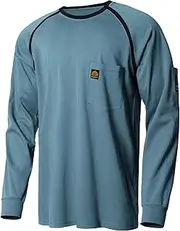 [WORKWEYA] FR Shirts for Men 5.5oz Lightweight Flame Resistant Raglan Sleeve T-Shirt