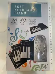 Soft Piano Keyboard 49 Keys 30 Functions & Rolls Up