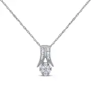 0.17 CT. T.W. Composite Natural Diamond Chevron Pendant in Sterling Silver