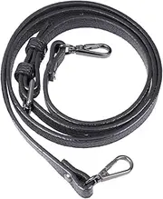 [jojofuny] Creative Adjustable PU Bag Replacement Strap Versatile Shoulder Strap for Womens Handbags Crossbody and Messenger Bags Black with Black Buckle