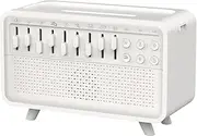 DIY White Noise Machine with Humidifier & Night Light | 255+ Mixer Options with 8 Ambient Sounds, Echo Flame Diffuser, Breath Therapy, Sleep Timer for Baby & Adults Sleeping Meditation with Light