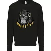 Monkey DJ Headphones Music Kids Sweatshirt Jumper