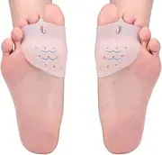 Pinky Toe Separator, Gel Toe Spacers Straightener, Hammer Toe Corrector with Forefoot Cushions for Bunionette Painless,Overlapping Toe,Calluses,Blisters