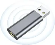 External Sound Card - 3.5mm Aux to USB Plug and Play,Portable USB Audio Interface, Universal USB Headset Adapter for Headphone, Laptop, Desktop Borato