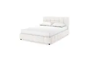 Nikias Tufted Boucle Bed Frame - Cream White - King
