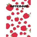 NOTEBOOK: APPLE NOTEBOOK,120 WHITE PAPER LINED FOR WRITING, JOURNAL, DIARY, FRUIT NOTEBOOK