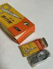 12 Vintage Tiger Brand Small Folding Pocket Scissors Crafts Sewing Keychain