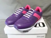ENZO big kid girls hook & loop pink & purple faux leather upper shoe size 5 New