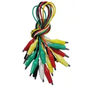 10PCS Premium Alligator Clips Electrical, 5 Colors Test Leads with Testing Pr...