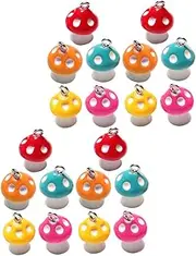 [TOKIDNY] Diy Jewelry Charms 20pcs Resin Mushroom Pendants for Necklaces Bracelets Earrings Keychains