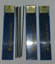 Vintage STAEDTLER Mars Lumograph H-6 + 6 Eagle,2H,3H Leads #1904 Made in Germany