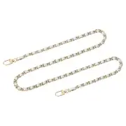 39" Purse Chain Strap with Buckles for Shoulder and Cross Body (Silver + Gold)