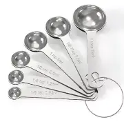 6 Pack Stainless Steel Measuring Spoons Set Tablespoon Teaspoons for Ingredients