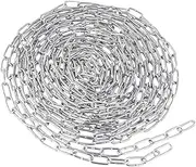 SENJEOK 3mm x 10m Stainless Steel Chain, Silver Heavy Duty Chains, Metal Chain Link for Fence Gate, Bicycle Lock