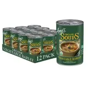 Amy’s Soup Vegan Vegetable Barley Soup Low Fat Made With Organic Tomatoes Car...