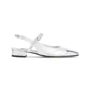 [Carel] Carel-Silver Oceano Nappa Leather Mules-Donna 38 IT