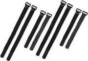 Yardwe 8pcs Strap Tie Down Straps Hook and Loop Straps Fixing Wheel Straps Replacement Ratcheting Universal Bicycle Fixed Strap Secure Mat Straps Bike Fasten Tied Black Full Nylon