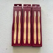 6x Plus Ultra BPA Free Bamboo Toothbrushes Eco Friendly ADULT SOFT