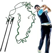 Golf Alignment Rods - Swing Corrector Training Aid | Equipment Puller Accessories for Improve Accuracy Direction Cable Golfers Training Swing Practice Sports