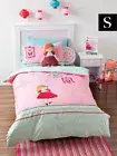 HICCUPS DOLLS HOUSE SINGLE QUILT COVER SET - PINK