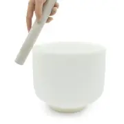 Ennbom Crystal Bowl Singing Bowl with Suede Mallet and Rubber Ring for Meditatio
