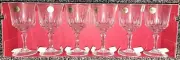 CRISTAL D' ARQUES 6 Verras a Pied - Six Pieces Large Crystal Stemware, 24% PbO