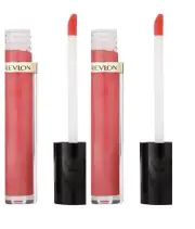 2 Lot Set REVLON SUPER LUSTROUS LIP GLOSS~ #243 SOLAR CORAL 0.13 OZ Free Ship