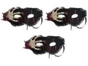 Skeleton Hand Mask Set of 3 Halloween Masquerade Costume Prop Party Ball Horror