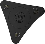 ERINGOGO Directional Microphone with Echo Reduction for Voice Chat and Gaming Plug and Play Cable Portable for Distance Education and Group Meetings Black