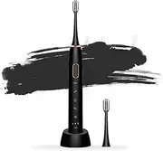 Rechargeable Electric Toothbrush Smart Adult Electric Toothbrush Children's Soft Hair Magnetic Levitation Wireless Charging Teeth Scaler Black (Color : Black)