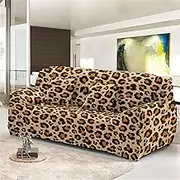 Morbuy Stretch Sofa Cover 1 2 3 4 Seater, Armchair Cover Sofa Slipcover Couch Covers Spandex Fabric Washable Furniture Protector with Non-Slip Foam for Living Room (3 Seats,Leopard Print 2)
