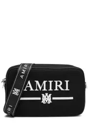 Amiri MA Bar Logo-embroidered Canvas Cross-body bag - Black ONE SIZE