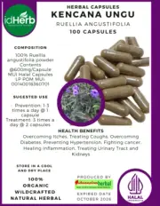 [idHerb] 100-1000 CAPSULES KENCANA UNGU Ruellia Angustifolia NATURAL HERBAL