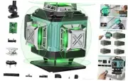 16 Lines Laser 360 Level Self Leveling, 4x360° Professional 4D Green Cross