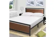 NEW Royal Sleep King Bed Frame Solid Wooden Pine Iron Base Metal Platform