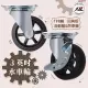 【AXL Global】3英吋TPR傢具復古活動剎車輪 4入一組(2個活動2個剎車輪/傢俱輪/活動輪/萬向輪/層櫃輪)
