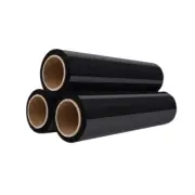 Black Stretch Film Pallet Carton Shrink Wrap Hand Use Roll 500mm x 300m 23um