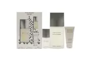 Leau Dissey Pour Homme by Issey Miyake for Men - 3 Pc Gift Set 4.2oz EDT Spray, 15ml EDT Spray, 1.6oz Shower Gel