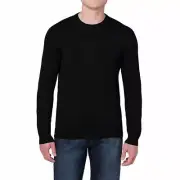 Buffalo David Bitton Men’s Crew Sweater BLUE SMALL