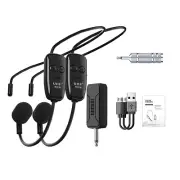 Plug&play One For Two Wireless Headset Microphone Amplifier Mixer Meeting Tool