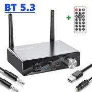 Bluetooth 5.3 Transmitter Receiver 6 IN 1 Wireless Audio 3.5mm Jack Aux Adapter