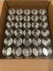 CandleScience 4oz | 120 pc Tins with Lids | Candles | Homemade | DIY