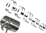 5Piece Stainless Steel Exhaust Pipe Clamps, Universal, for Welding and Exhaust Repairs (2" 2.5" 3" 3.5" 4")