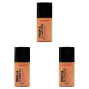 3x Australis 30ml Fresh & Flawless Full Coverage Foundation SPF 15 Caramel