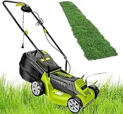 1600W Electric Lawn Mower, Walk-Behind Push Mower with 32CM Blade and 30L Grass Container, 3 Levels of Adjustable Height, Rotation Speed 3600Rpm, for Easy Grass Cutting