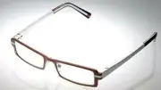 Calabria 822 Techno Optical Metal Reading Glasses w/Hard Case (Nutmeg, 6 x)